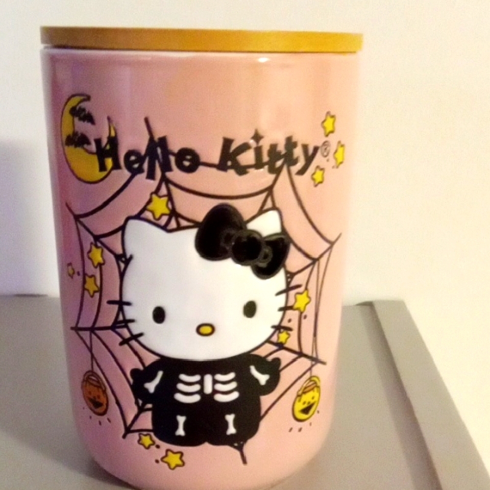 Hello Kitty Pink Halloween Jar New